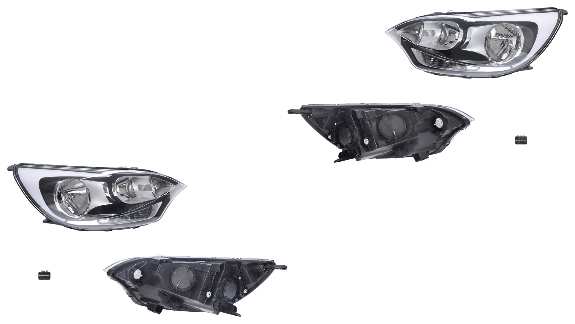 Par De Faros Eléctrico Para Foco Halógeno Sin Foco
