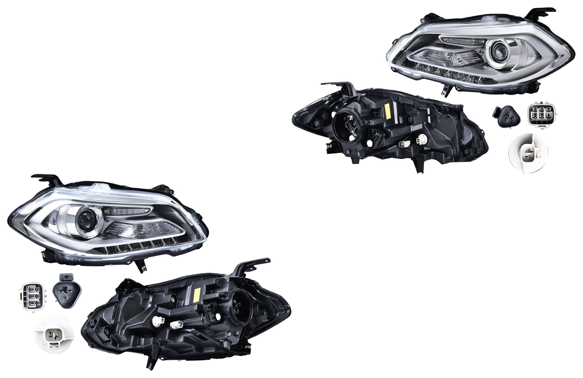Par De Faros Para Foco Xenón Sin Foco Con Leds