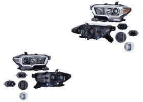 Par De Faros Fondo Negro Sin Leds Sin Luz De Día