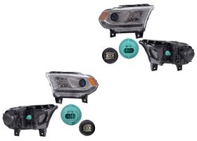 Par De Faros Fondo Cromado Con Luz De Día