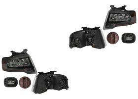 Par De Faros Fondo Negro