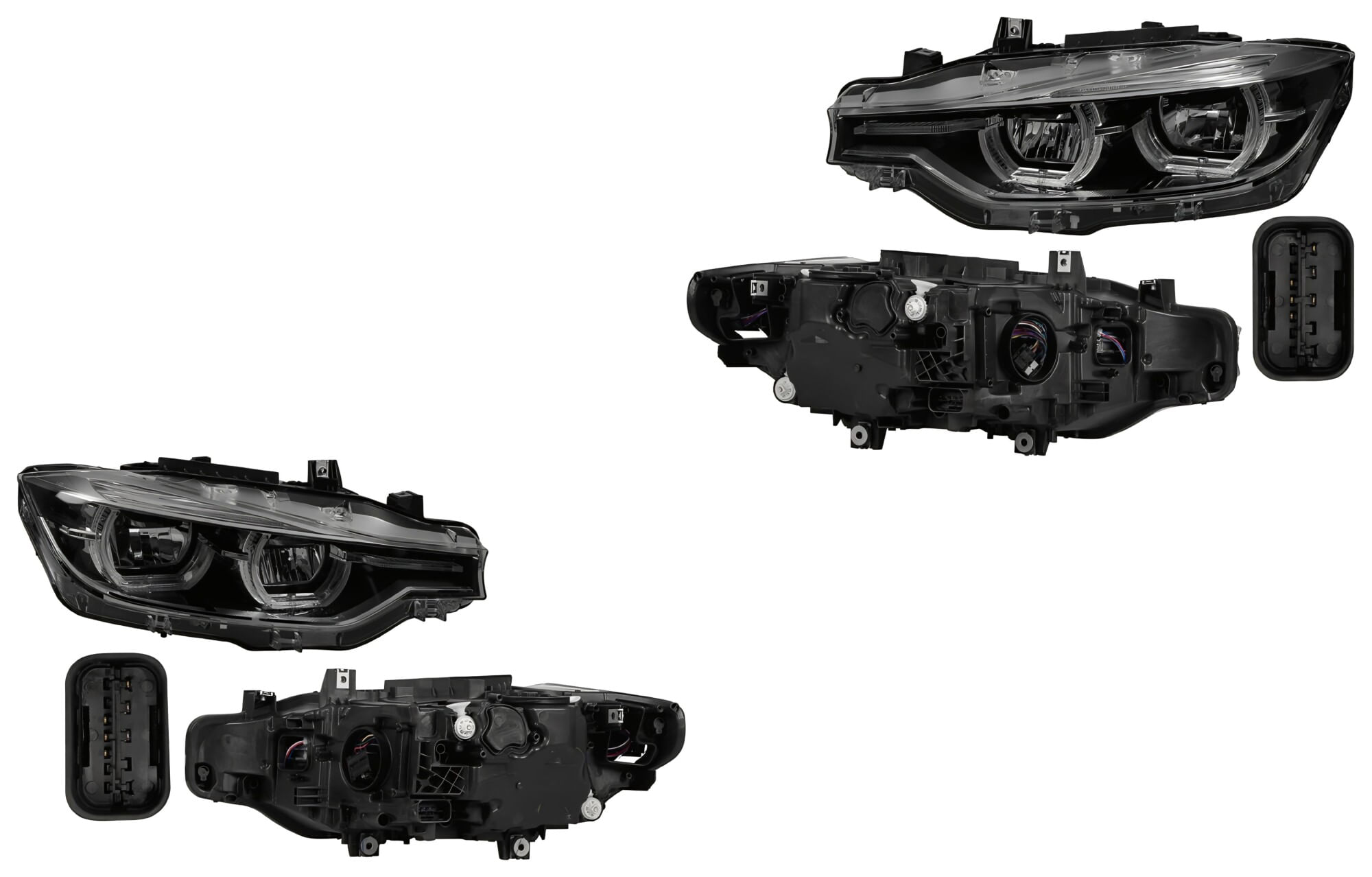 Par De Faros Eléctrico Con Motor Con Leds