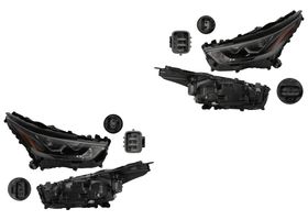 Par De Faros Filo Cromado Con Lupa