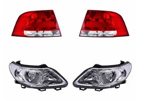 Kit De Faros Sin Foco Fondo Cromado Y Calaveras Sin Foco (4 Piezas)