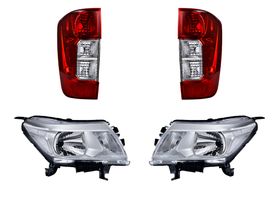 Kit De Faros Sin Foco Fondo Cromado Y Calaveras (4 Piezas)