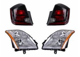 Kit De Faros Fondo Cromado Y Calaveras (4 Piezas)