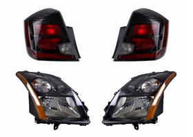 Kit De Faros Fondo Negro Y Calaveras (4 Piezas)