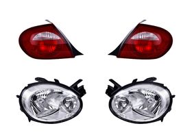 Kit De Faros Sin Foco Fondo Cromado Y Calaveras Sin Foco (4 Piezas)