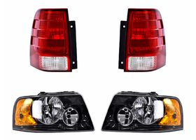 Kit De Faros Sin Foco Fondo Negro Y Calaveras Sin Foco (4 Piezas)