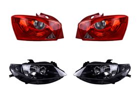 Kit De Faros Sin Foco Fondo Negro Y Calaveras Sin Foco (4 Piezas)