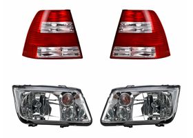 Kit De Faros Con Cuarto Ámbar Con Faro Niebla Fondo Cromado Y Calaveras Sin Foco (4 Piezas)