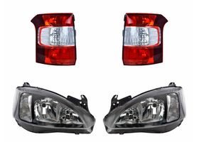 Kit De Faros Para Foco H1/H7 Sin Foco Fondo Negro 5 Pines Y Calaveras Sin Foco (4 Piezas)