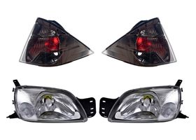 Kit De Faros Con Base Esquina Blanca Sin Foco Con Motor Y Calaveras Sin Foco (4 Piezas)