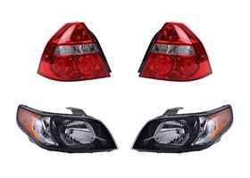 Kit De Faros Sin Foco Fondo Negro Y Calaveras Sin Foco (4 Piezas)