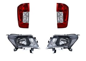 Kit De Faros Sin Foco Fondo Negro Y Calaveras (4 Piezas)