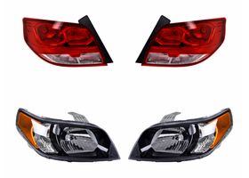 Kit De Faros Sin Foco Fondo Negro Y Calaveras Sin Foco (4 Piezas)