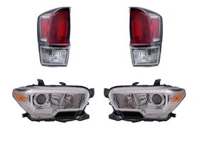 Kit De Faros Fondo Cromado Y Calaveras Con Bisel Cromado (4 Piezas)