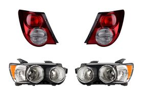 Kit De Faros Con Aros Cromados Sin Foco Con Reflejante Ámbar Y Calaveras Sin Vela Lateral (4 Piezas)