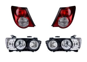 Kit De Faros Bisel Negro Para Foco Halógeno Sin Foco Sin Reflejante Y Calaveras Sin Vela Lateral (4 Piezas)