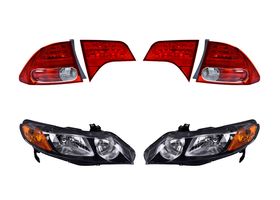 Kit De Faros Sin Foco Y Calaveras Con Leds (6 Piezas)