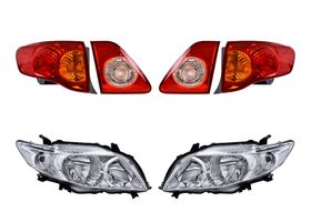 Kit De Faros Sin Foco Fondo Cromado Sin Motor Sin Reflejante Y Calaveras Sin Foco (6 Piezas)