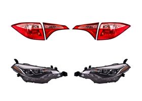 Kit De Faros Con Leds Doble Lupa Y Calaveras Rosa/Rojo , Rojo/Rosa (6 Piezas)