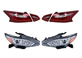 Kit De Faros Para Foco Halógeno Fondo Cromado Y Calaveras (6 Piezas)