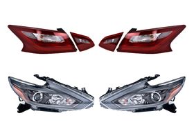 Kit De Faros Para Foco Halógeno Fondo Negro Y Calaveras (6 Piezas)