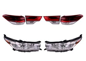 Kit De Faros Fondo Cromado Y Calaveras Con Leds (6 Piezas)