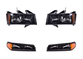 Kit De Faros Fondo Negro Y Cuartos Negro (4 Piezas)