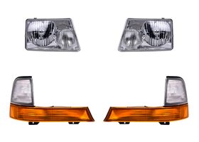 Kit De Faros Para 1 Cuarto Para 1 Foco Sin Foco Y Cuartos Ámbar/Blanco (4 Piezas)