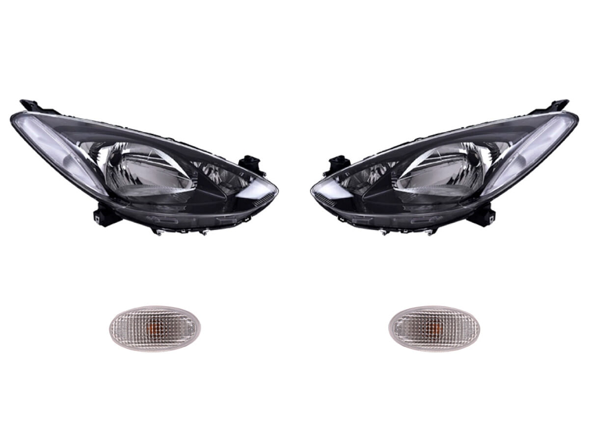 Kit De Faros Sin Foco Fondo Negro Y Cuartos (4 Piezas)