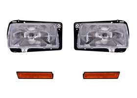 Kit De Faros Para Foco Halógeno Sin Foco Y Cuartos Ámbar (4 Piezas)