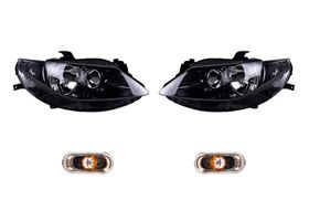 Kit De Faros Sin Foco Fondo Negro Y Cuartos (4 Piezas)