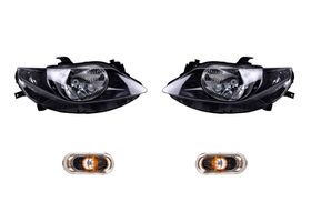 Kit De Faros Para Foco Halógeno Sin Foco Fondo Negro Y Cuartos (4 Piezas)