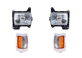 Kit De Faros Con Base Foco Intercambiable Y Cuartos Bicolor Filo Cromado (4 Piezas)