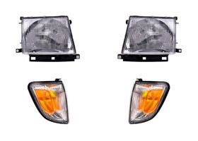 Kit De Faros Sin Foco Y Cuartos Filo Gris (4 Piezas)