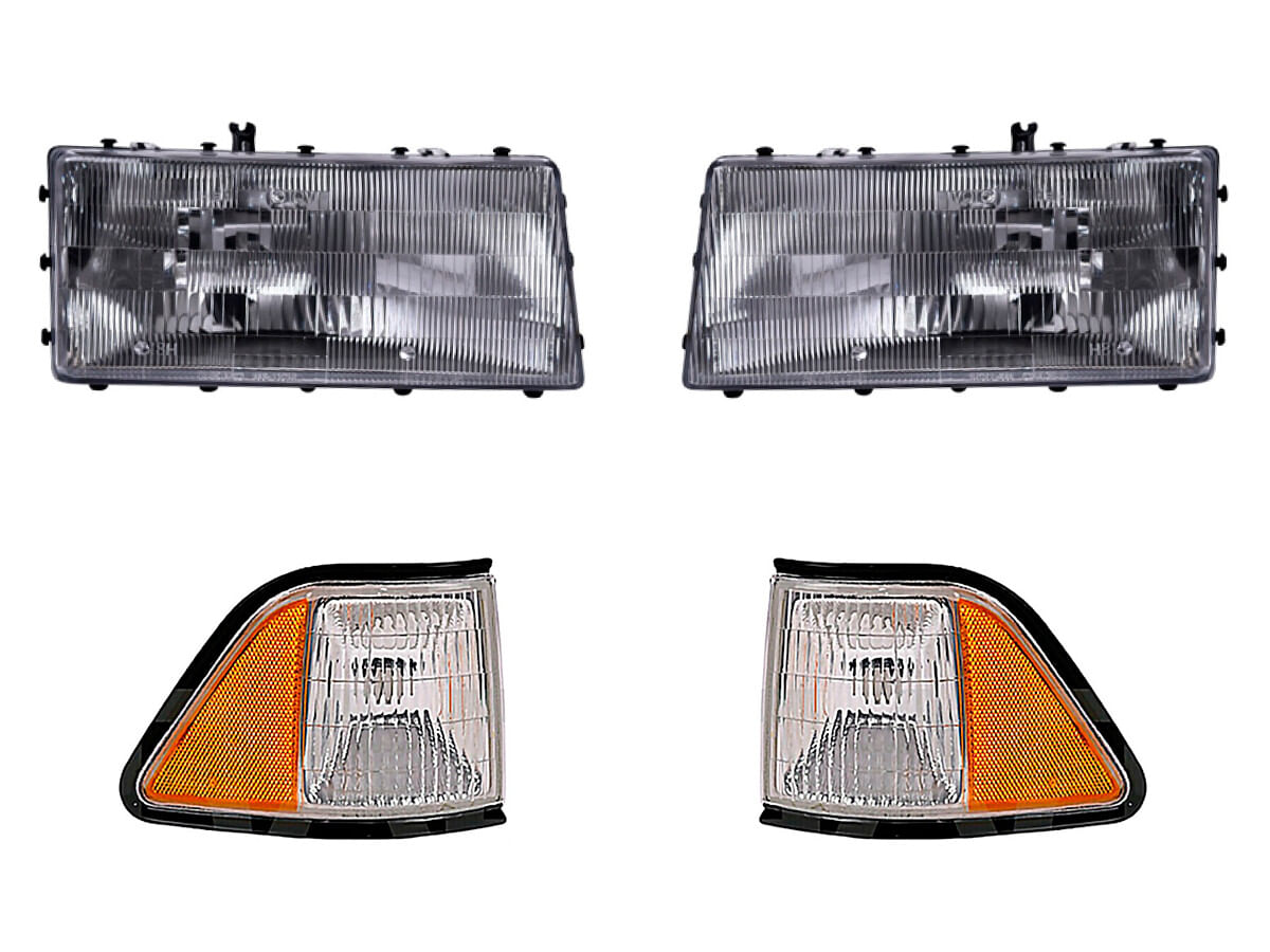 Kit De Faros Sin Base Sin Foco Y Cuartos Bicolor (4 Piezas)