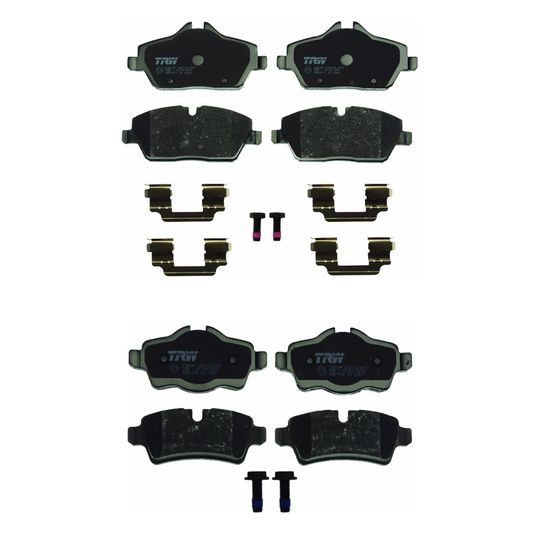 trw-kit-de-balatas-bajos-metales-delanteras-y-traseras-mini-cooper-2007-2015-cooper-l3-1-5l-0