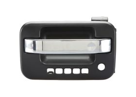 Manija Puerta Exterior Delantera Negro/Cromado Con Hoyos Para Llave Y Código Lado Conductor