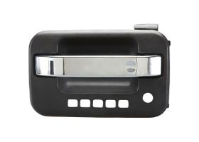 Manija Puerta Exterior Delantera Negro/Cromado Con Hoyos Para Llave Y Código Lado Conductor