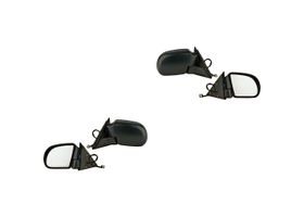 Par De Espejos Negro Eléctrico 3 Pines