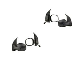 Par De Espejos Negro Liso Con Control