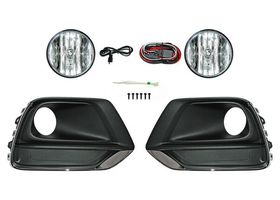 Juego De Faros Para Niebla Sin Base Con Parrilla Filo Cromado