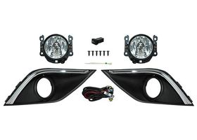 Juego De Faros Para Niebla Con Parrilla Filo Cromado