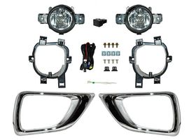 Juego De Faros Para Niebla Con Bisel Cromado