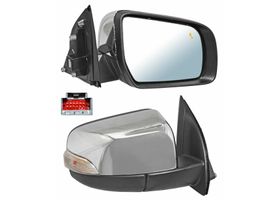 Espejo Autoabatible Cromado Con Desempañante Con Luz Inferior Eléctrico Con Sensor Punto Ciego Lado Pasajero