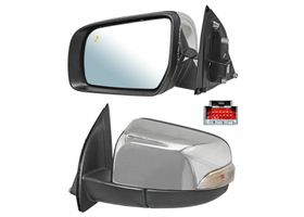 Espejo Autoabatible Cromado Con Desempañante Con Luz Inferior Eléctrico Con Sensor Punto Ciego Lado Conductor