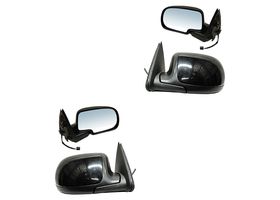 Par De Espejos Liso Negro Eléctrico
