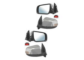 Par De Espejos Autoabatible Cromado Con Desempañante Con Luz Inferior Eléctrico Con Sensor Punto Ciego